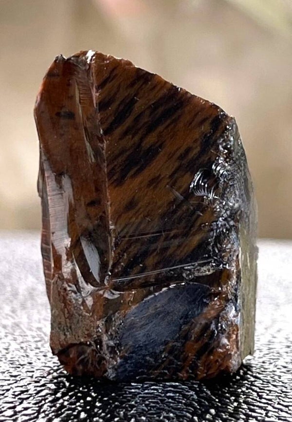 Mahonie Obsidiaan uit Mexico ruw, klein