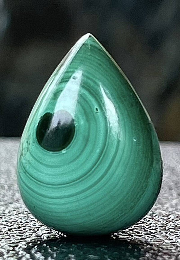 Malachiet edelsteen cabochon druppel, medium