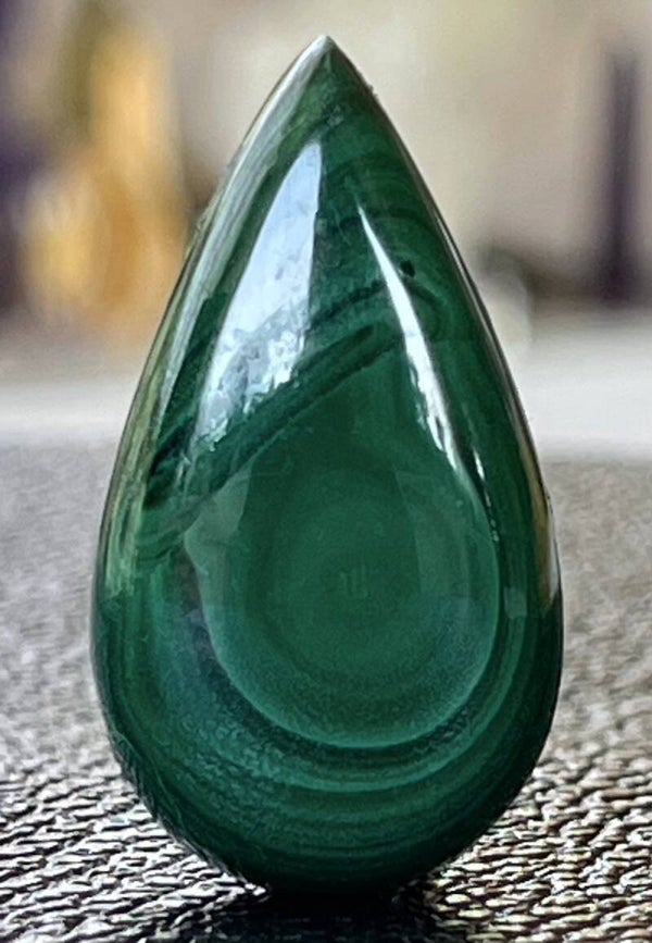 Malachiet edelsteen cabochon druppel, medium