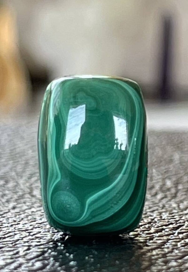 Malachiet edelsteen cabochon rechthoekig, medium