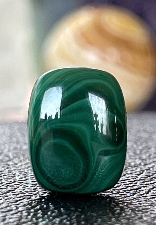 Malachiet edelsteen cabochon rechthoekig, medium