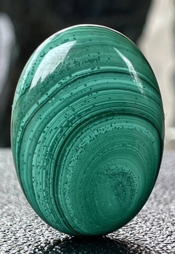 Malachiet edelsteen cabochon ovaal, medium-groot