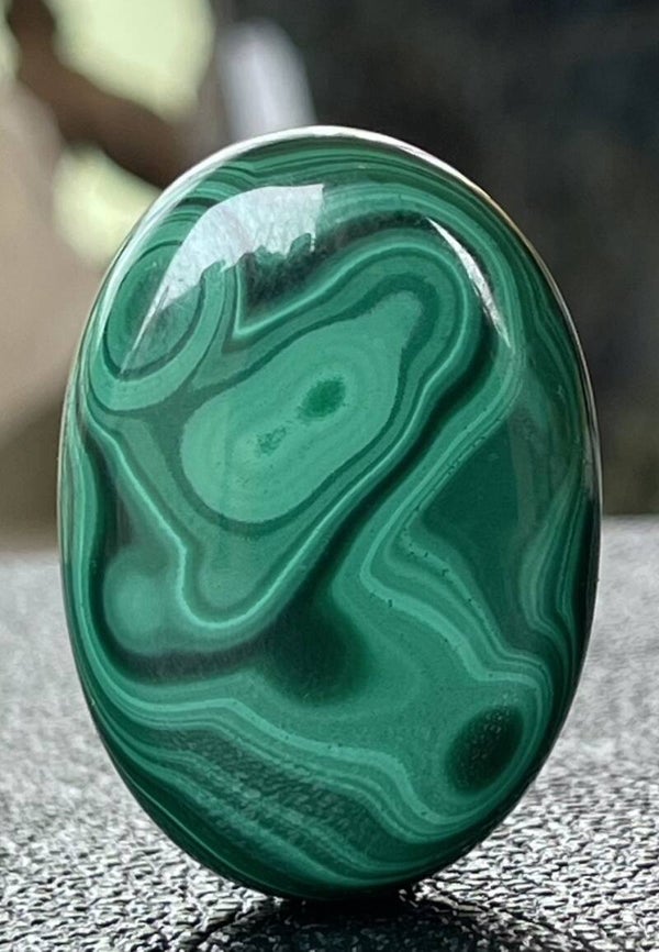 Malachiet edelsteen cabochon ovaal, medium-groot