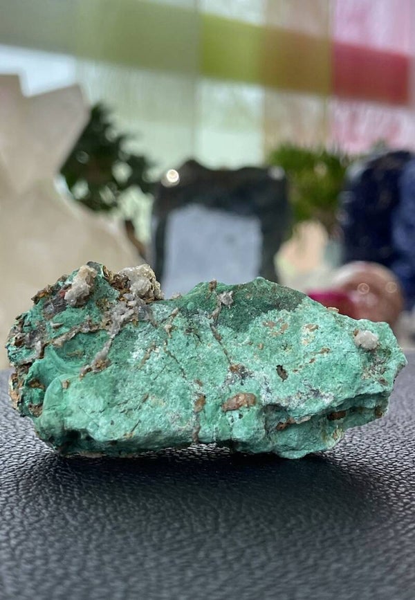 Malachiet met Chrysocolla en Kwarts ruw, medium