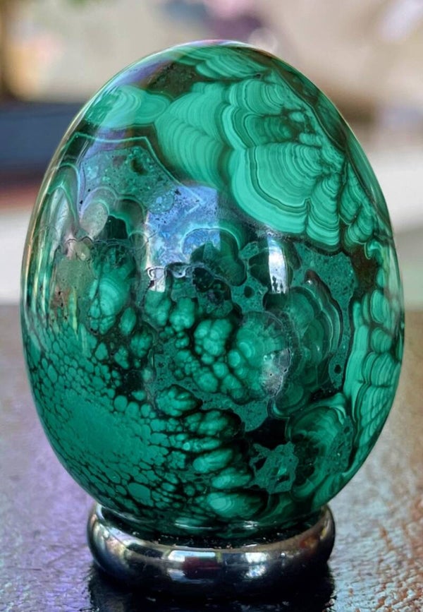 Malachiet ei, medium 5,2cm