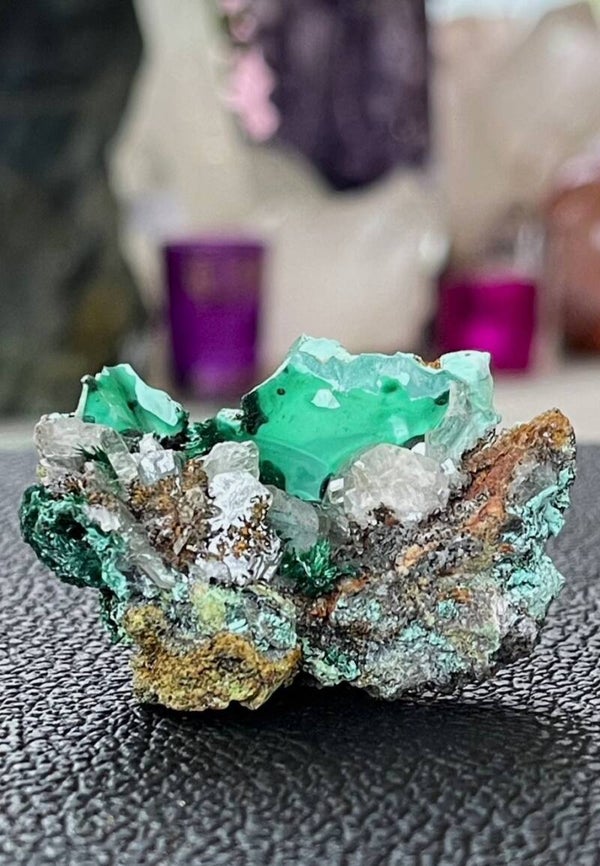 Malachiet en Bariet uit Congo ruw, klein