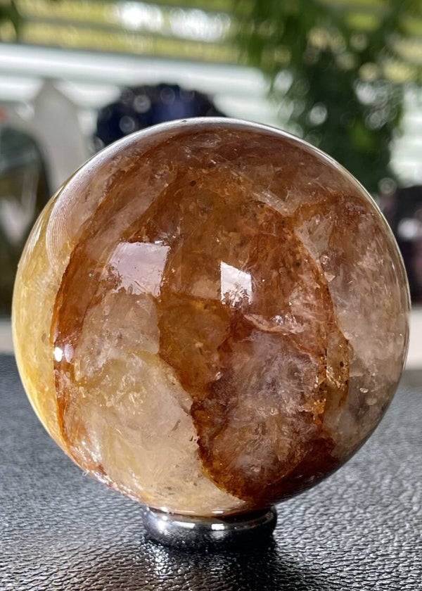 Maria Magdalena Lemurian Kwarts bol, groot 7,3cm