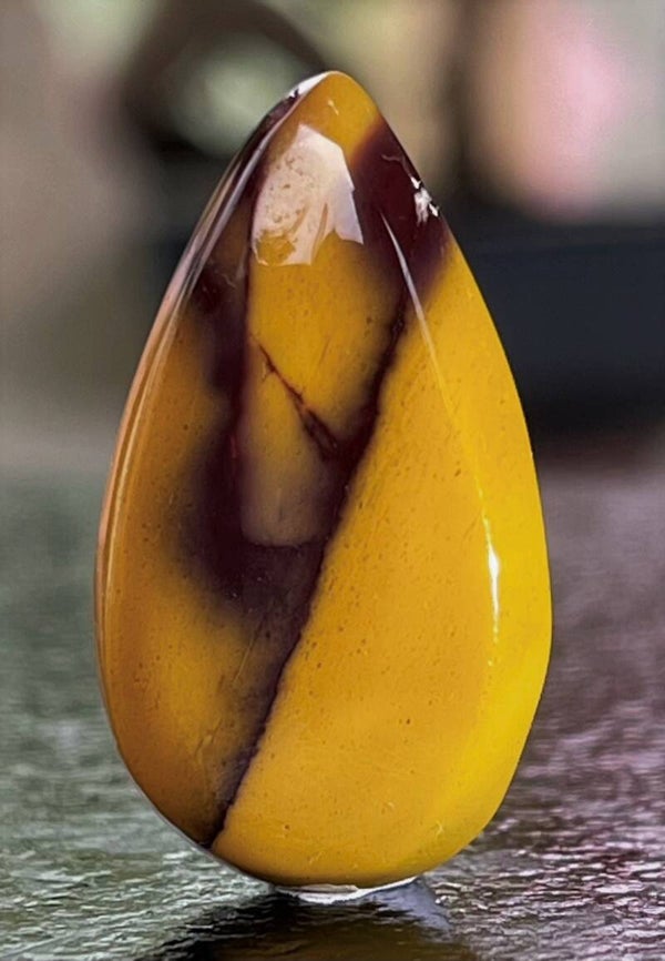 Mookaiet edelsteen cabochon druppel, medium