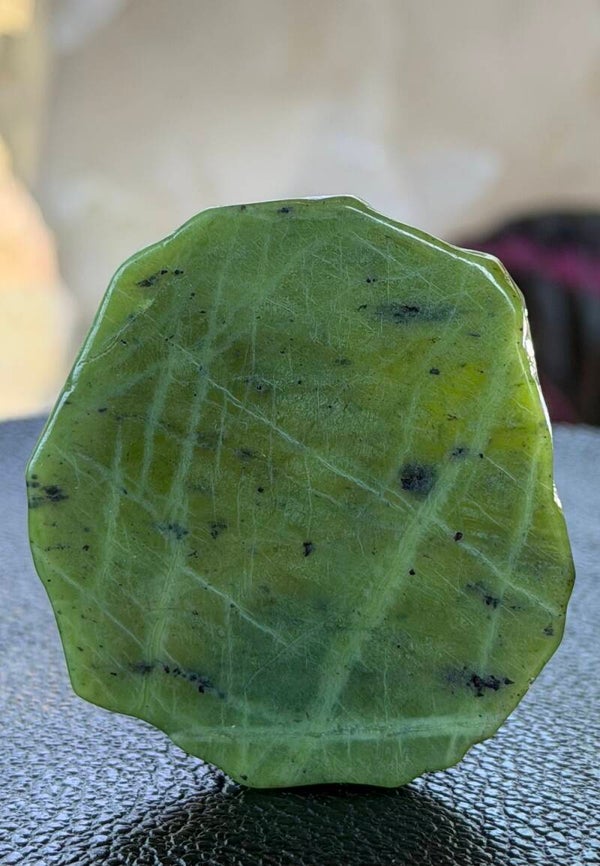 Nefriet Jade platte handsteen, medium