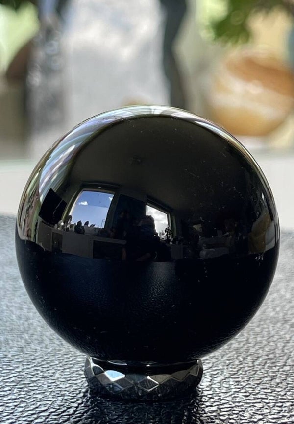 Zwarte Obsidiaan bol, medium 4,9cm
