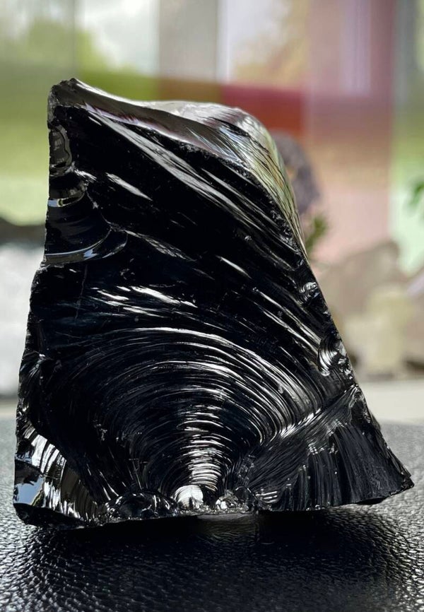 Obsidiaan uit Brazilië ruw, medium-groot