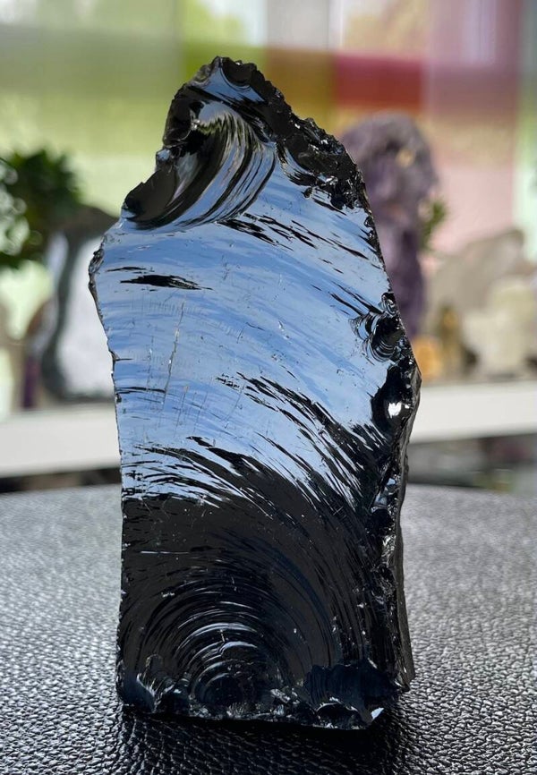 Obsidiaan uit Brazilië ruw, medium-groot