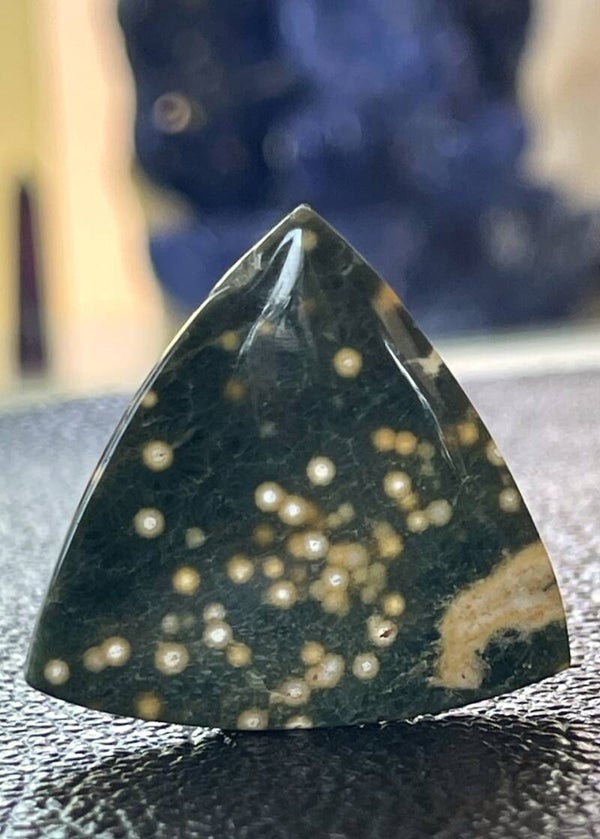 Oceaan Jaspis edelsteen cabochon driehoek, groot