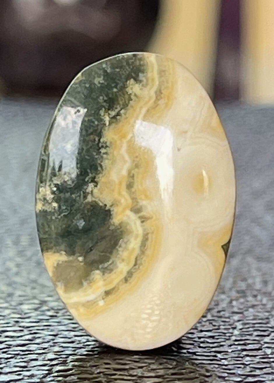 Oceaan Jaspis edelsteen cabochon ovaal, medium