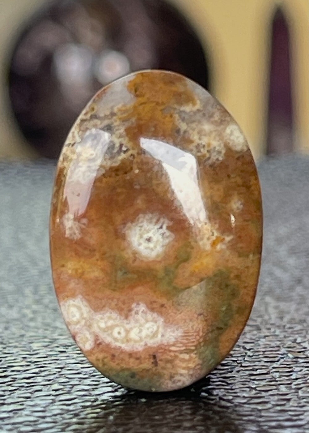 Oceaan Jaspis edelsteen cabochon ovaal, medium