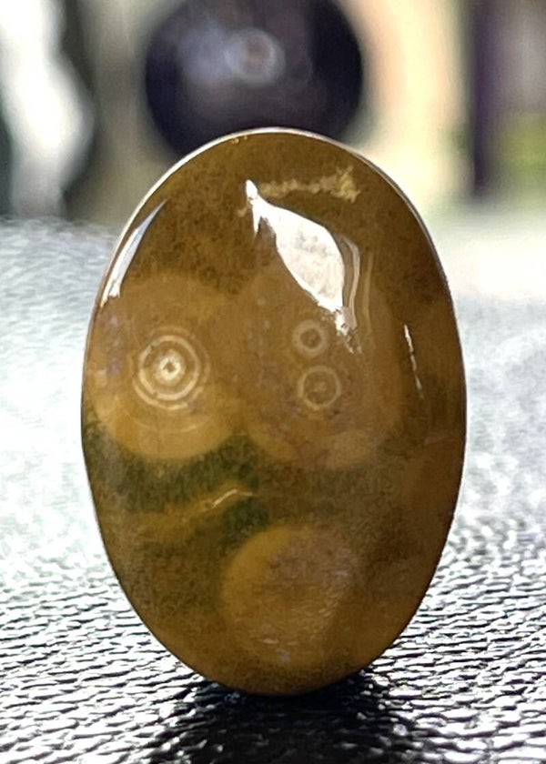 Oceaan Jaspis edelsteen cabochon ovaal, medium