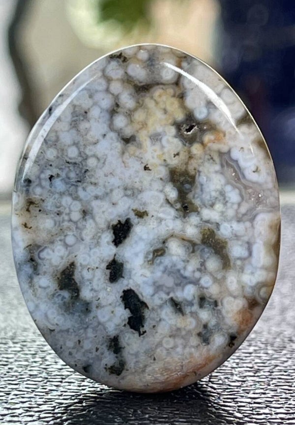 Oceaan Jaspis knuffelsteen plat