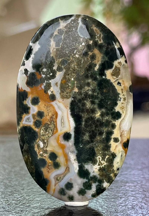 Oceaan Jaspis edelsteen cabochon ovaal, groot