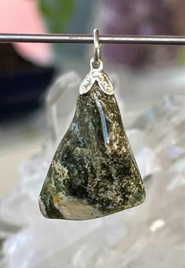 Oceaan Jaspis hangertje, met veter