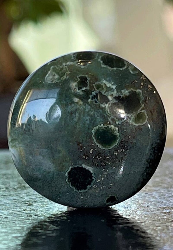 Oceaan Jaspis knuffelsteen plat, klein