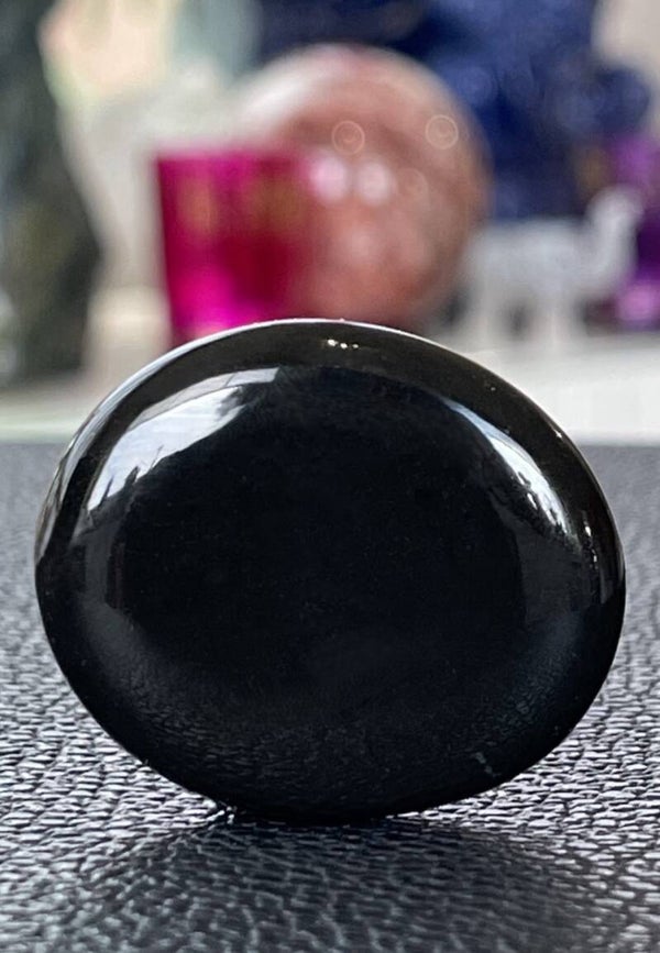 Onyx knuffelsteen plat