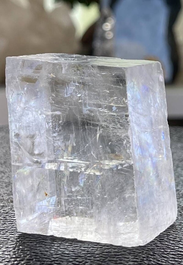Optische Calciet of IJslandspaat uit Mexico ruw, medium-groot