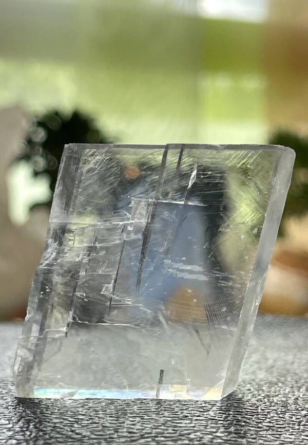 Optische Calciet of IJslandspaat uit Mexico ruw, medium