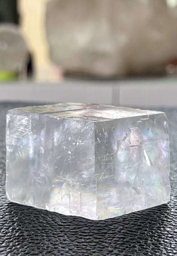 Optische Calciet of IJslandspaat uit Mexico ruw, medium
