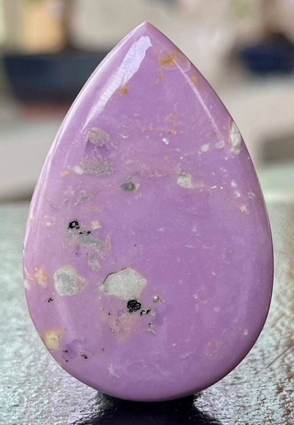 Phosphosideriet edelsteen cabochon druppel, groot