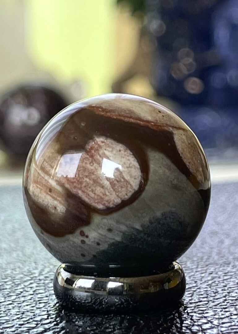 Polychroom Jaspis bol, klein 3cm