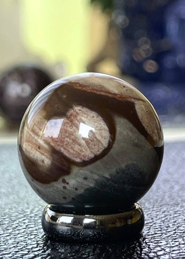 Polychroom Jaspis bol, klein 3cm