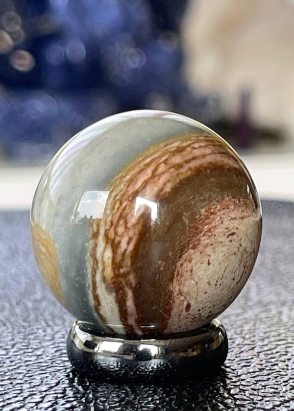 Polychroom Jaspis bol, klein 3cm