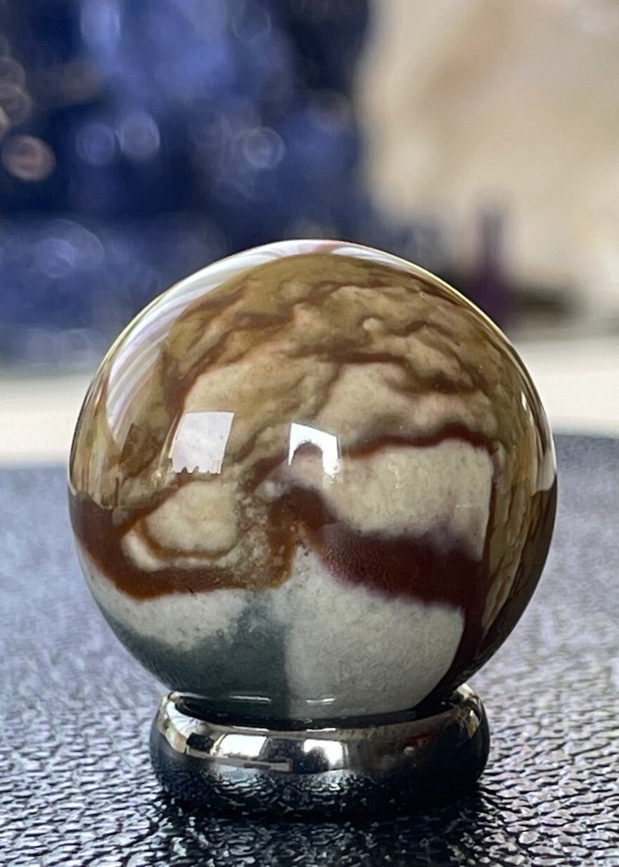 Polychroom Jaspis bol, klein 3cm