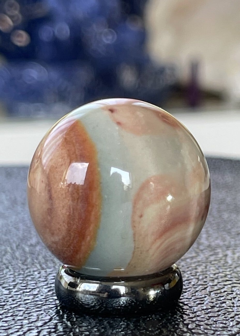 Polychroom Jaspis bol, klein 3cm