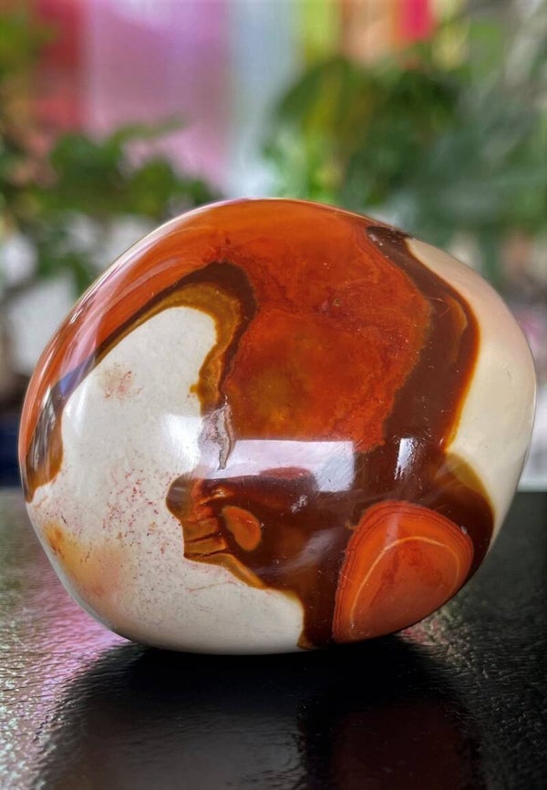 Polychroom Jaspis handsteen, groot