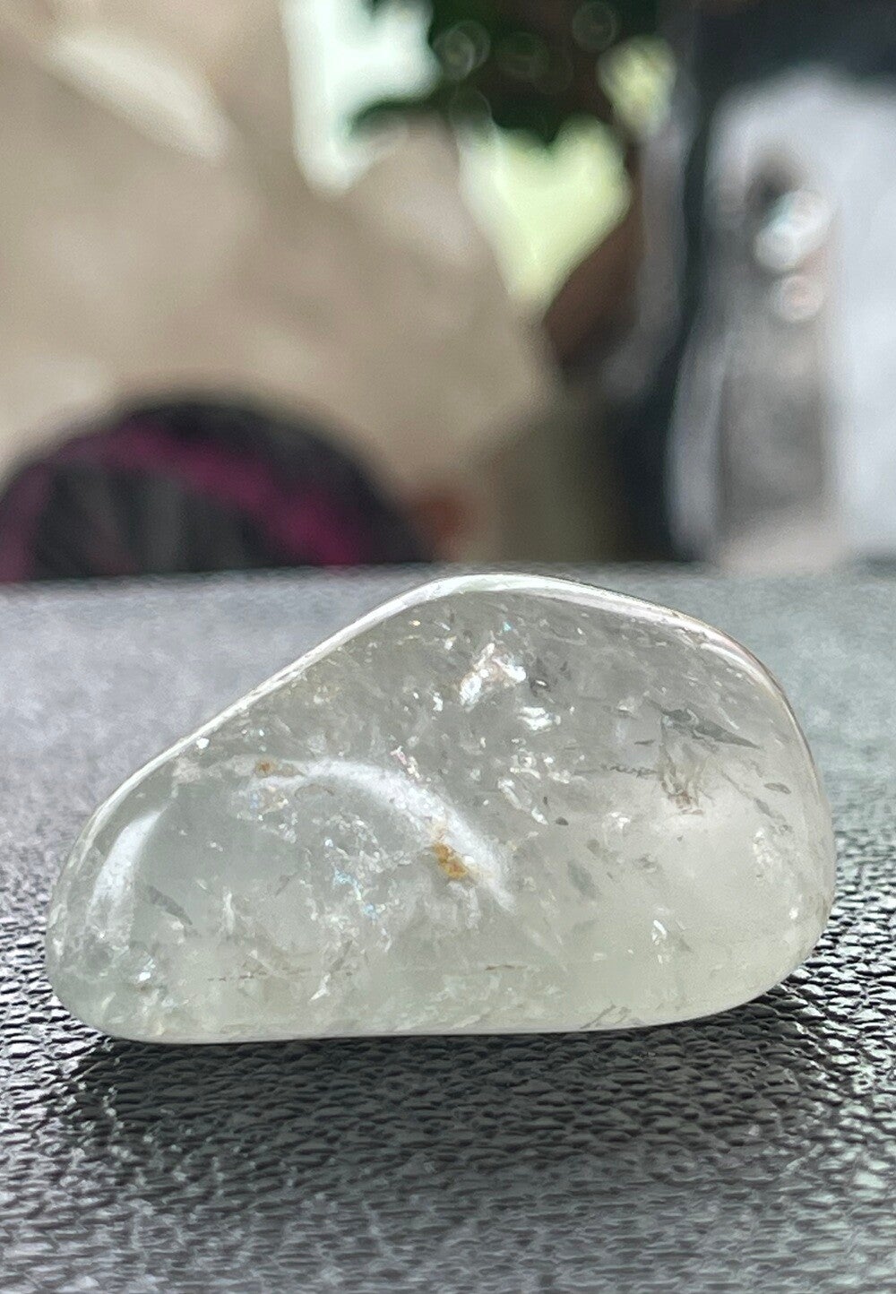 Prasioliet trommelsteen medium-groot