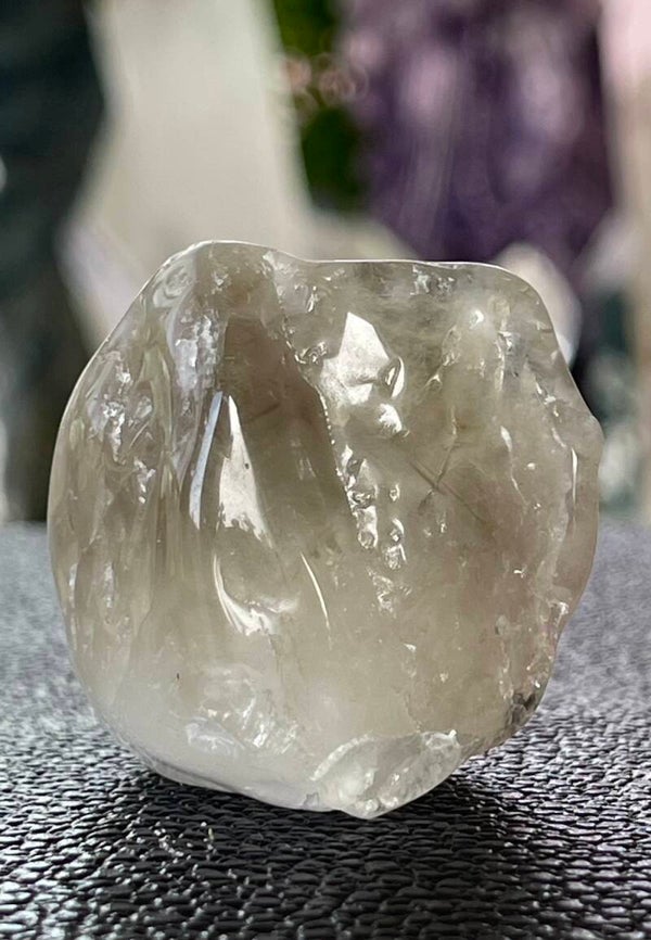 Prasioliet trommelsteen, medium-groot