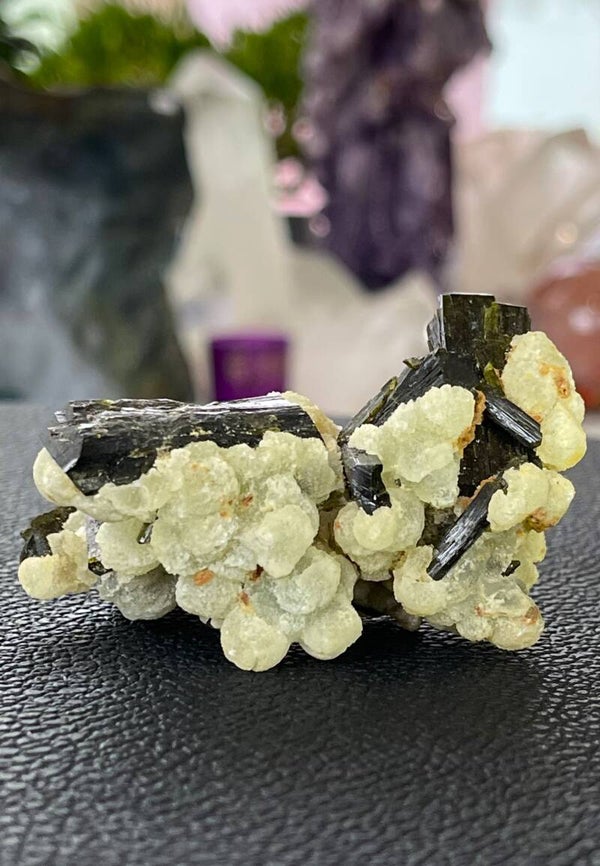 Prehniet met Epidoot ruw, medium