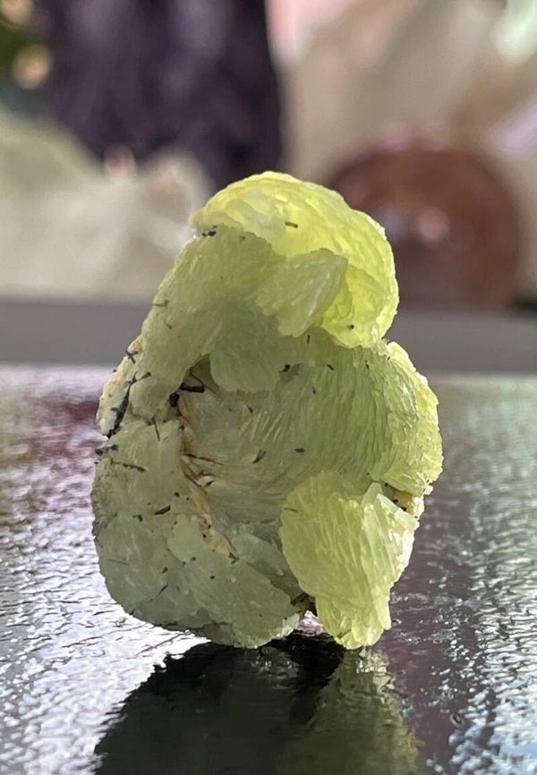 Prehniet met Toermalijn uit Spanje ruw, klein