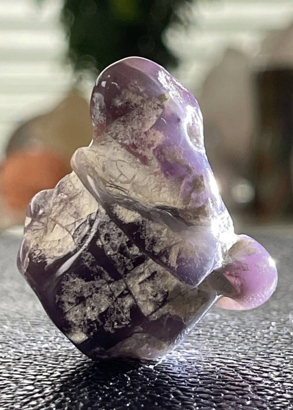Purple Sonora Chalcedoon trommelsteen uit Mexico, groot