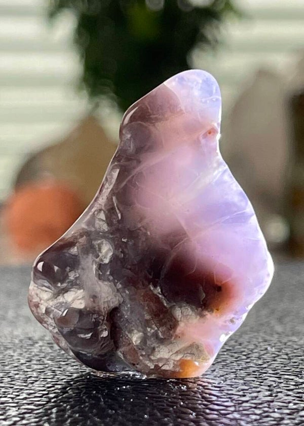 Purple Sonora Chalcedoon trommelsteen uit Mexico