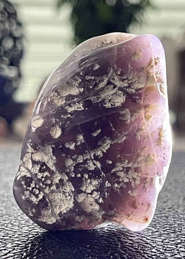 Purple Sonora Chalcedoon trommelsteen uit Mexico, groot