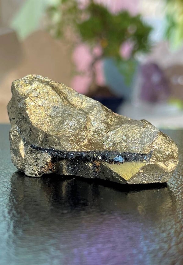 Pyriet met Hematiet uit Elba Italië ruw, klein-medium