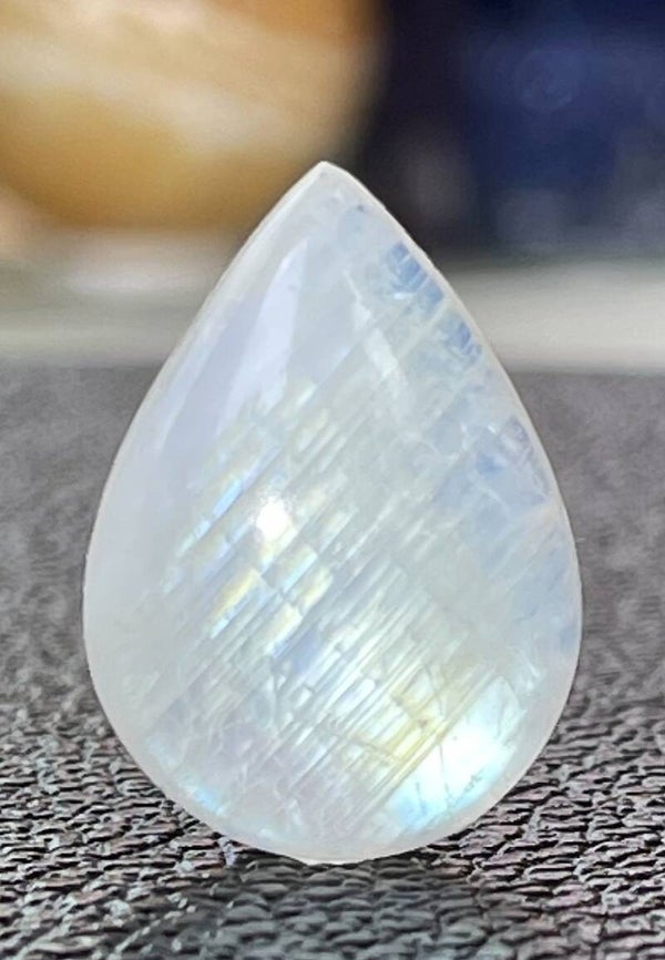 Regenboog Maansteen edelsteen cabochon druppel, medium