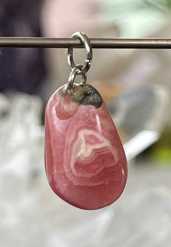 Rhodochrosiet hangertje met veter