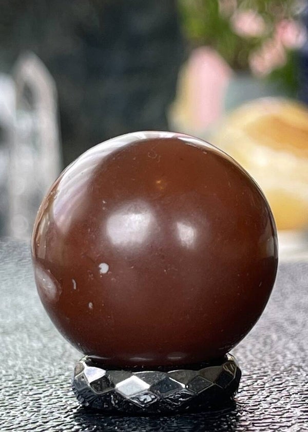 Rode Jaspis bol, klein 3,1cm
