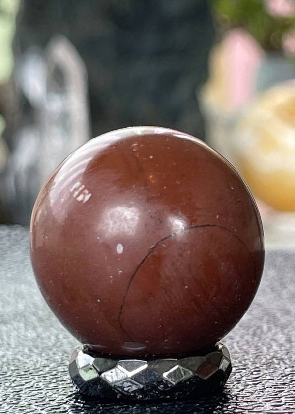 Rode Jaspis bol, klein 3,2cm