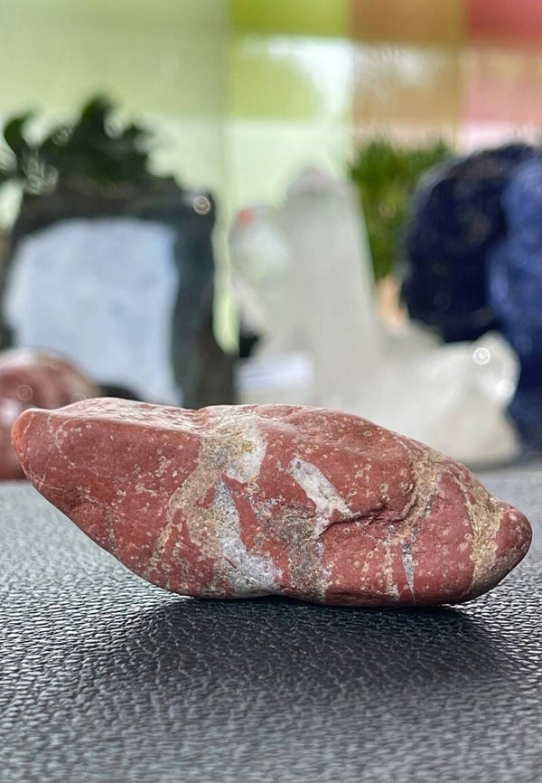 Rode Jaspis trommelsteen, groot