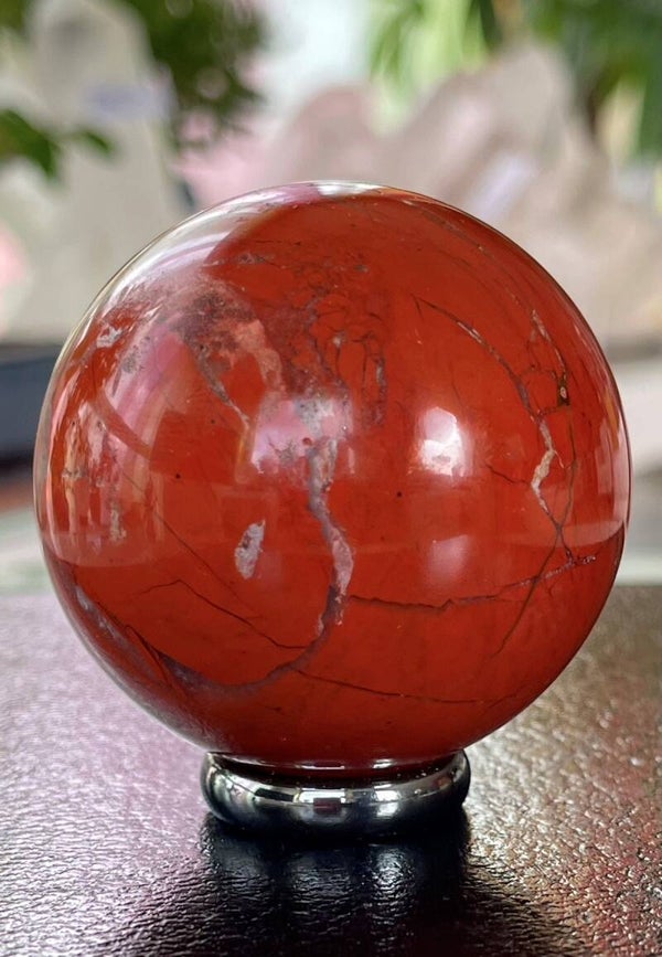 Rode Jaspis bol, medium 5,6cm