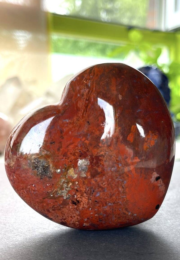 Jaspis Rood hart, groot